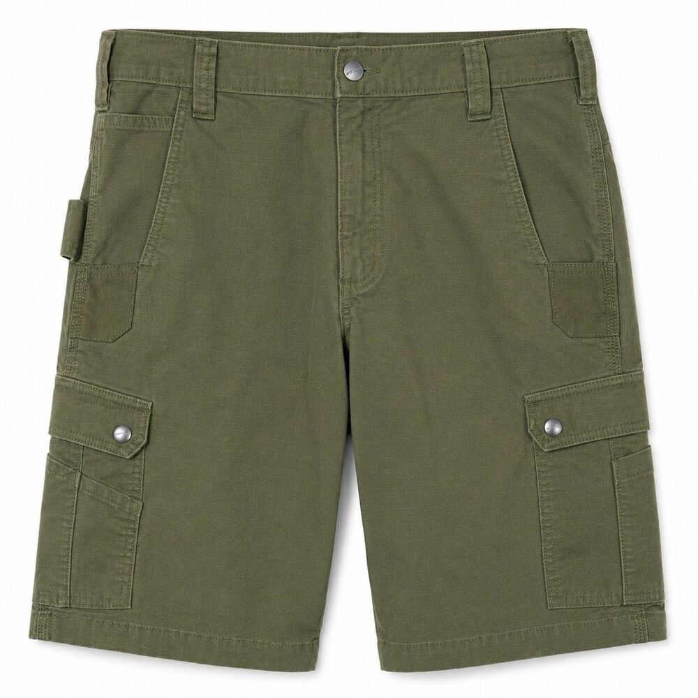 Carhartt Rugged Flex Cargo Shorts Men's Size 32 Green Utility Workwear Carpenter
